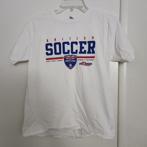 British Soccer Plain wite Tshirt